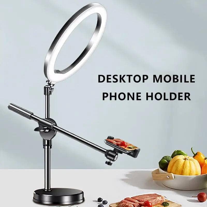 OVERHEAD TRIPOD STAND FOR MOBILE PHONES WITH RING LIGHT