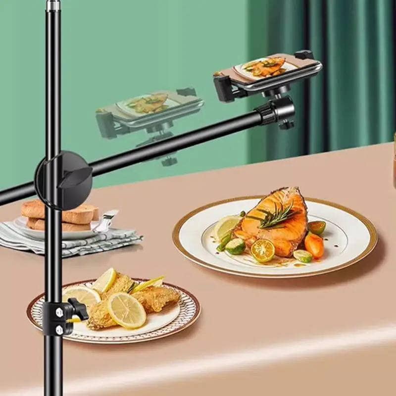 OVERHEAD TRIPOD STAND FOR MOBILE PHONES WITH RING LIGHT