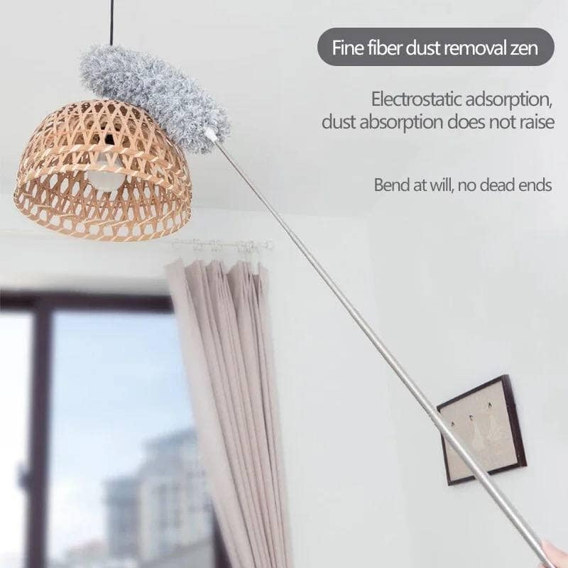 LONG EXTENDABLE BENDABLE  STEEL POLE HANDLE DUSTER  (2.8M)