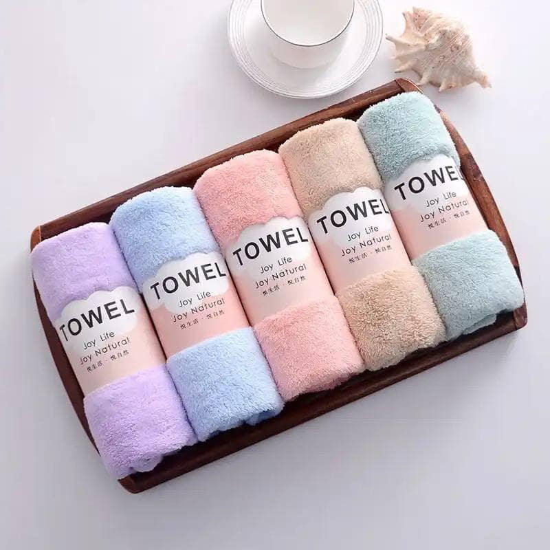 HIGH DENSITY CORAL FLEECE TOWEL 5 PIECES GIFT PACK