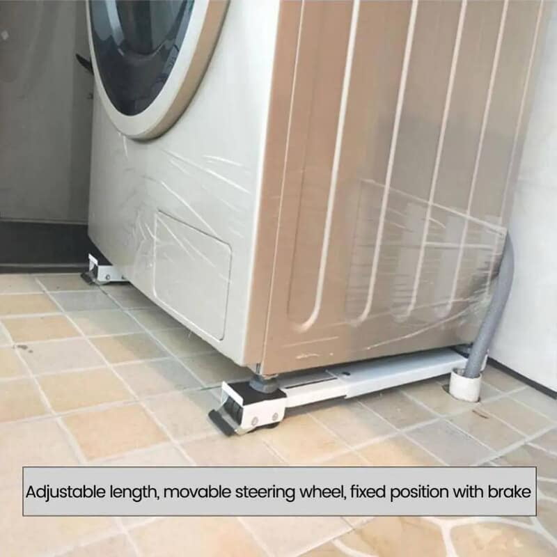 MOVEABLE ADJUSTABLE TELESCOPIC WASHING MACHINE FRIDGE FREEZER STAND 2PIECES