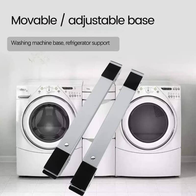 MOVEABLE ADJUSTABLE TELESCOPIC WASHING MACHINE FRIDGE FREEZER STAND 2PIECES