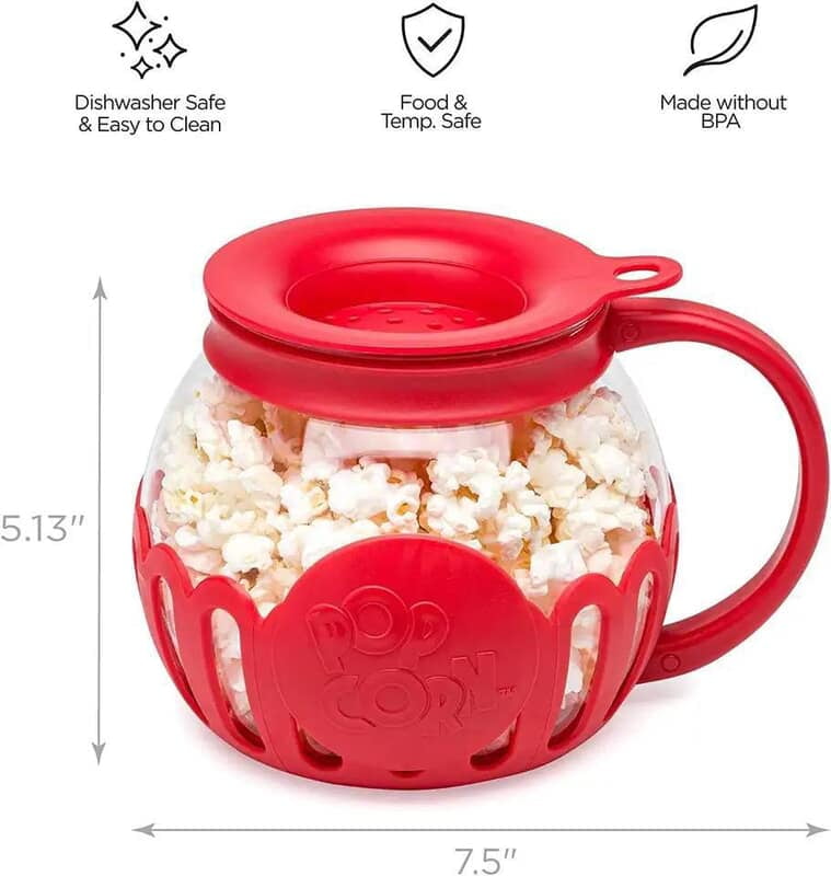Microwave Popcorn Popper Glass pop corn maker