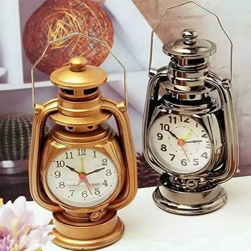 RETRO LANTERN  DECORATIVE ALARM CLOCK