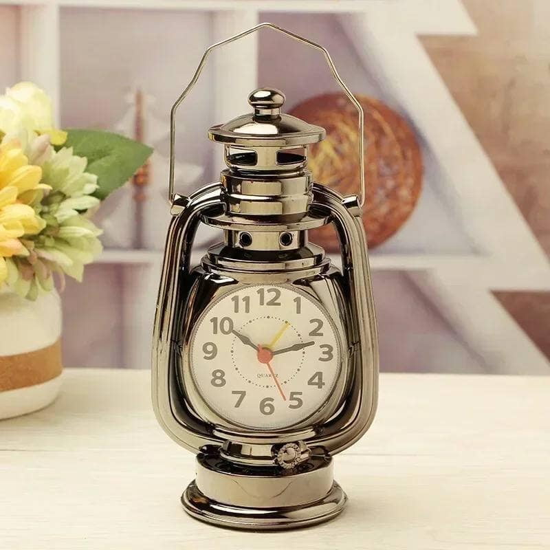 RETRO LANTERN  DECORATIVE ALARM CLOCK