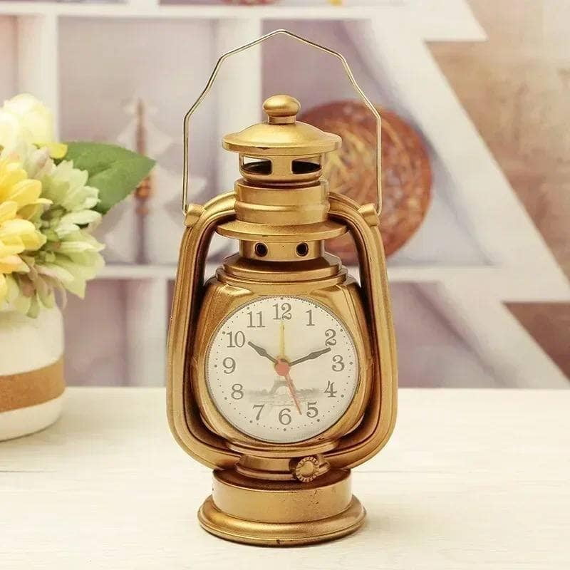RETRO LANTERN  DECORATIVE ALARM CLOCK