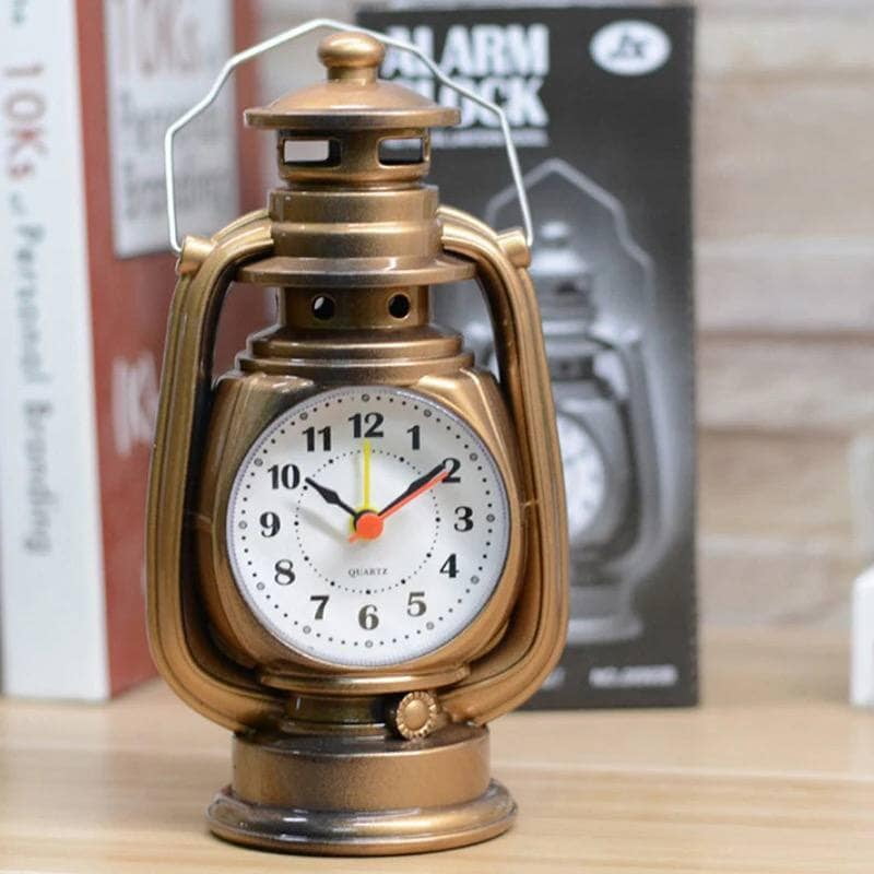 RETRO LANTERN  DECORATIVE ALARM CLOCK
