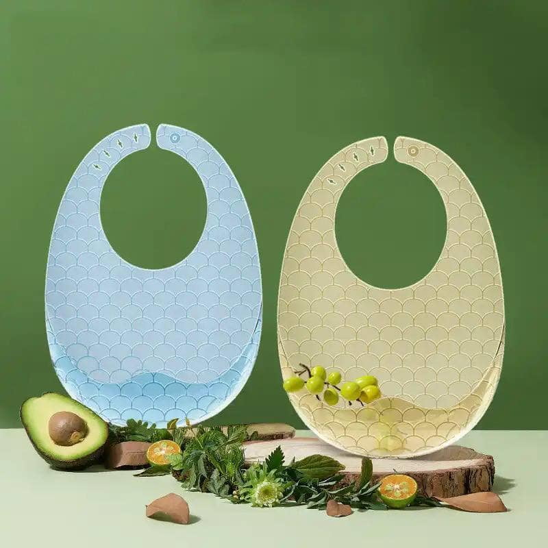 ADJUSTABLE SILICONE INFANT BIBS WATERPROOF BABY BIB