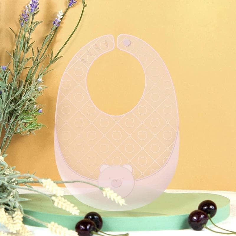 ADJUSTABLE SILICONE INFANT BIBS WATERPROOF BABY BIB