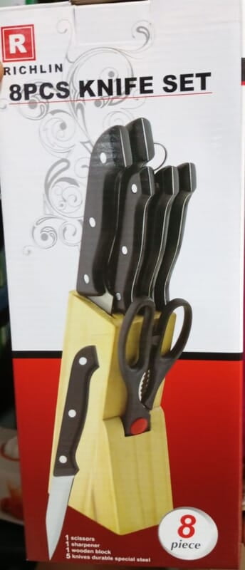 8 PIECES SET OF KNIVES - KNIFE SCISSORS ORGANIZER