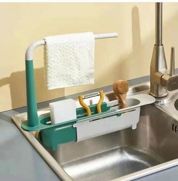 SINK ORGANIZER WITH TOWEL RACK