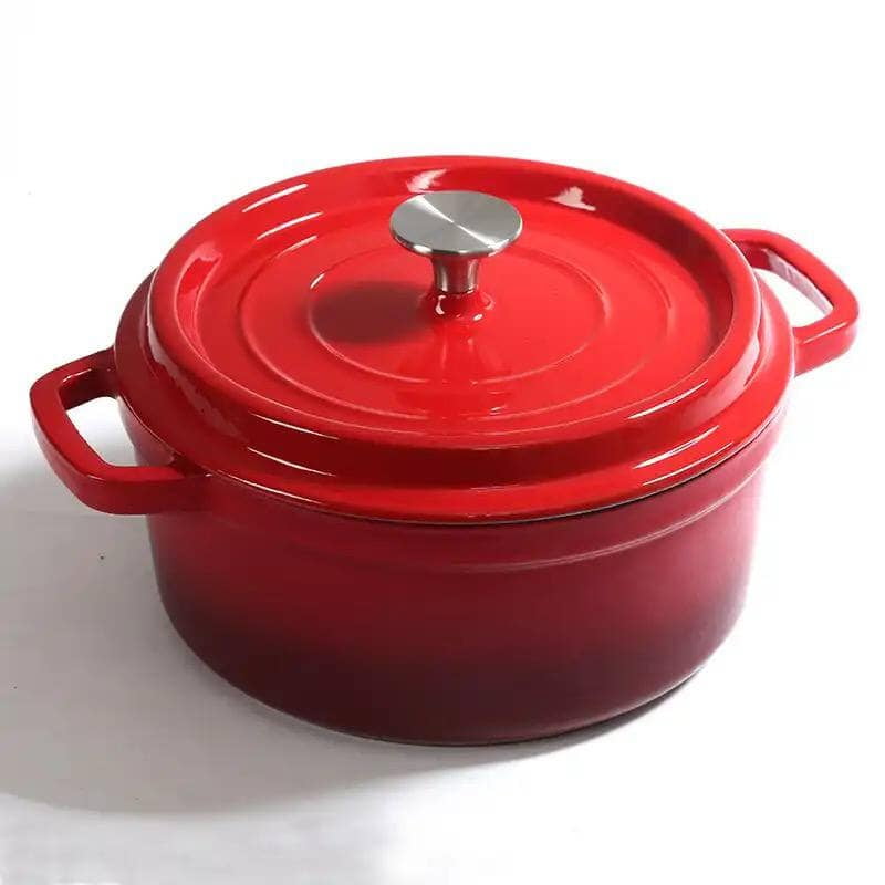 ENAMEL CAST IRON  ROUND COOKING POT - 24CM