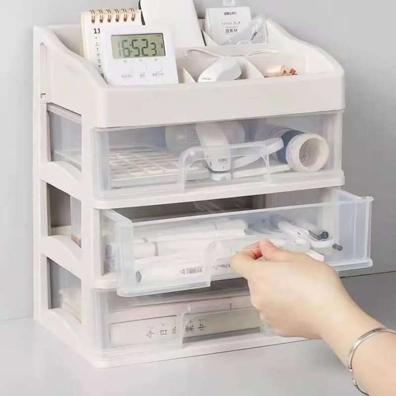 COSMETICS TOILETRIES ORGANIZER WITH DRAWERS COSMETICS STORAGE STAND