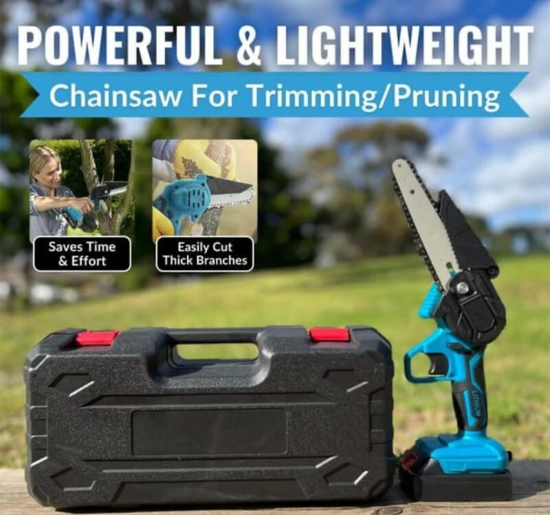 RECHARGEABLE CHAINSAW FOR TRIMMING AND CUTTING