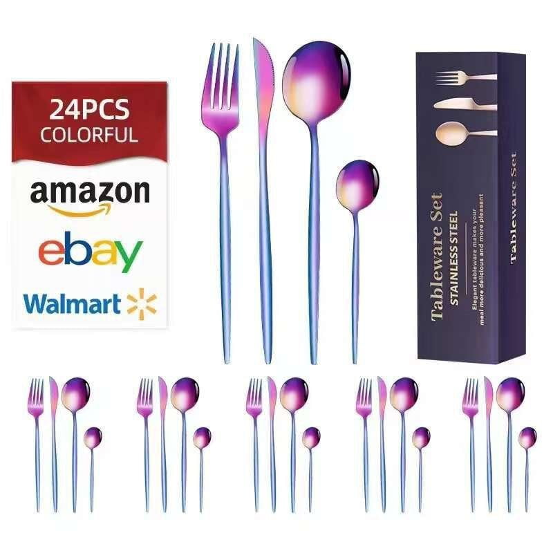 STAINLESS STEEL TABLEWARE  CUTLERY SET -24PIECES