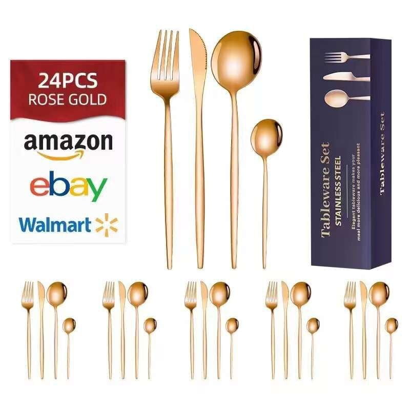 STAINLESS STEEL TABLEWARE  CUTLERY SET -24PIECES