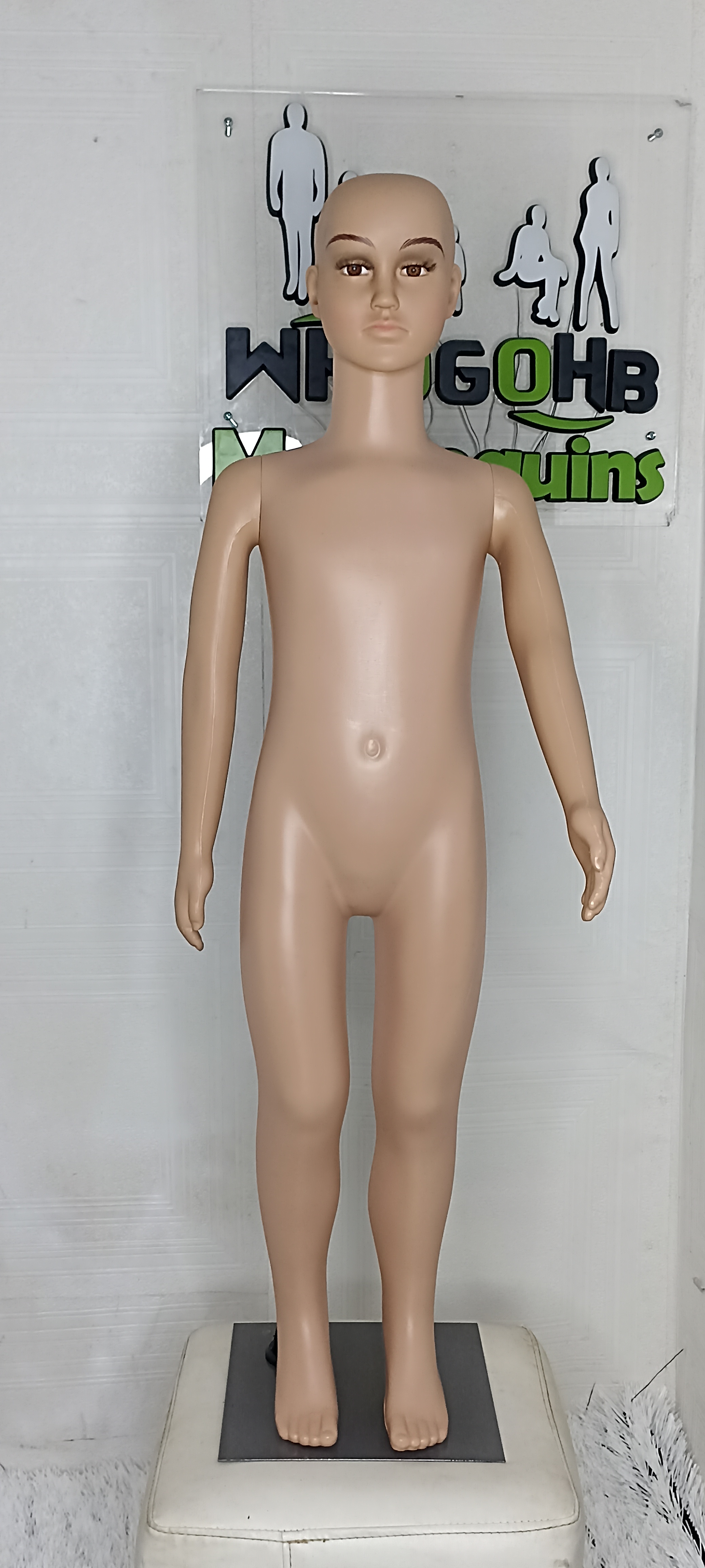 Unisex Brown Skin Plastic Full Body Kids Children Mannequin