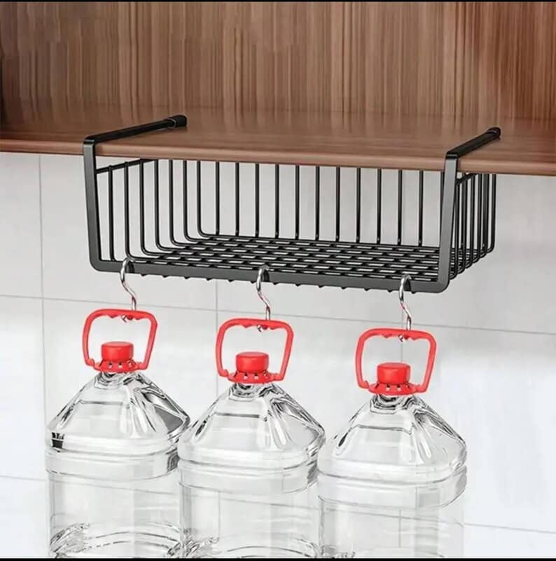 UNDER TABLE SHELF DESK STORAGE MESH BASKET