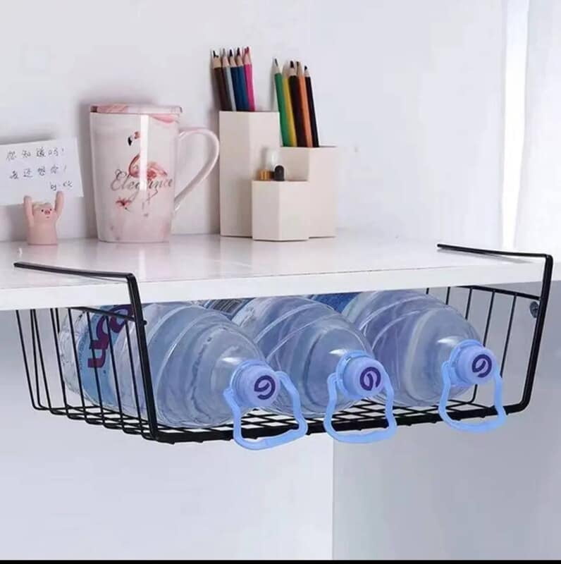 UNDER TABLE SHELF DESK STORAGE MESH BASKET
