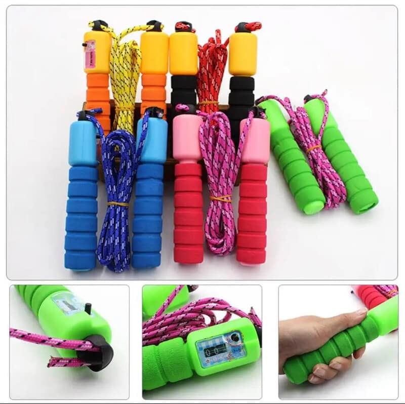 PROFESSIONAL SKIPPING ROPE WITH ELECTRONIC COUNTER - 2.4M LENGTH
