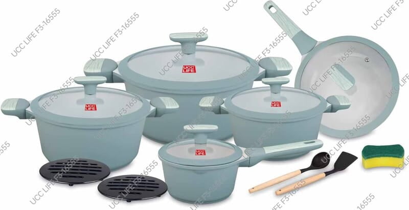 UCC LIFE F3-16555 SET OF POT COOKWARE