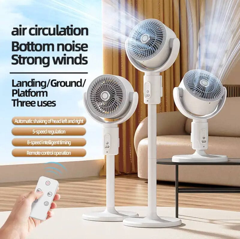 ADJUSTABLE RECHARGEABLE CIRCULATION FAN