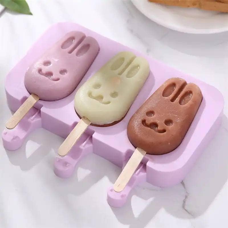 3 HOLES SILICON CARTOON ICE MAKER ICE MOULD