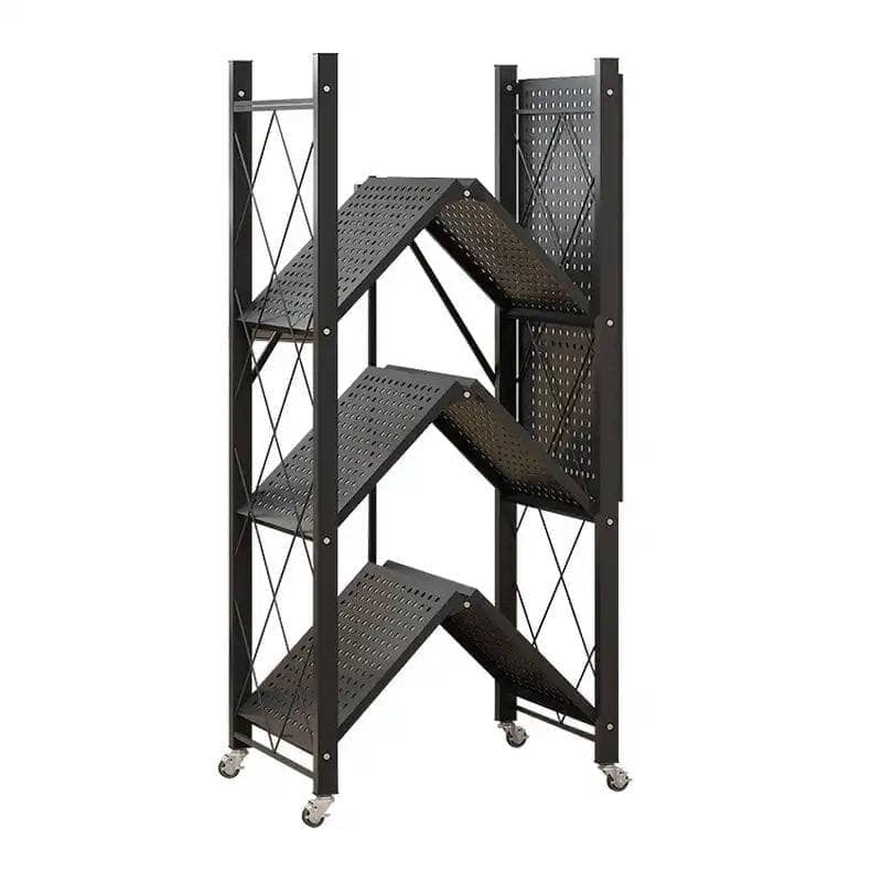4 LAYERS FLOOR STORAGE RACK GAP TROLLEY SHELF WITH WHEELS FOR KITCHEN BATHROOM LIVING ROOM