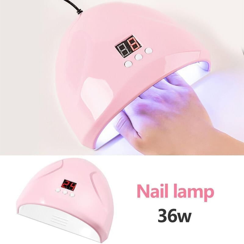 PORTABLE NAIL DRYER UV LED NAIL LAMP DRYING MACHINE WITH 30,60 90 MINUTES TIMER AND USB CABLE -36W