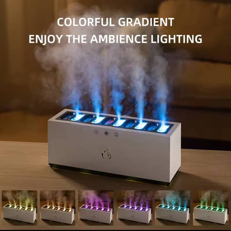 ULTRASOUND FLAME RGB LED AIR HUMIDIFIEER AROMA DIFFUSER MIST MAKER MUSIC DIFFUSER