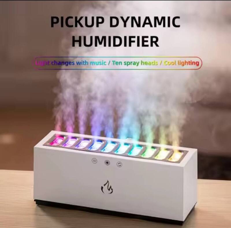 ULTRASOUND FLAME RGB LED AIR HUMIDIFIEER AROMA DIFFUSER MIST MAKER MUSIC DIFFUSER