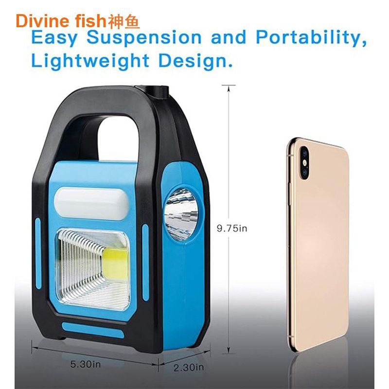 SUN KING 3IN1 SOLAR/ELECTRIC RECHARGEABLE LAMP, COB LIGHT AND TORCH LIGHT