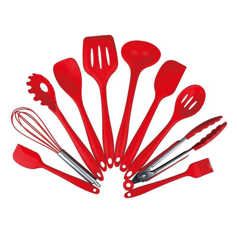 SILICON COOKWARE SILICON COOKING SPOON - 10PIECES