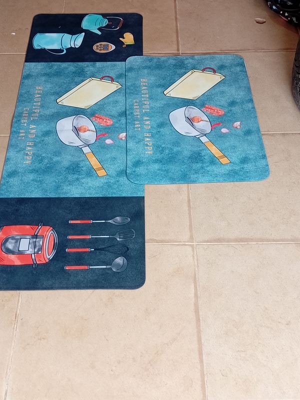 2 PIECES KITCHEN MAT KITCHEN RUNNER (CARPET ART) 120CMBY 40CM