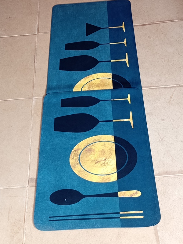 2 PIECES KITCHEN MAT KITCHEN RUNNER (UTENSILS CARPET)120CMBY 40CM