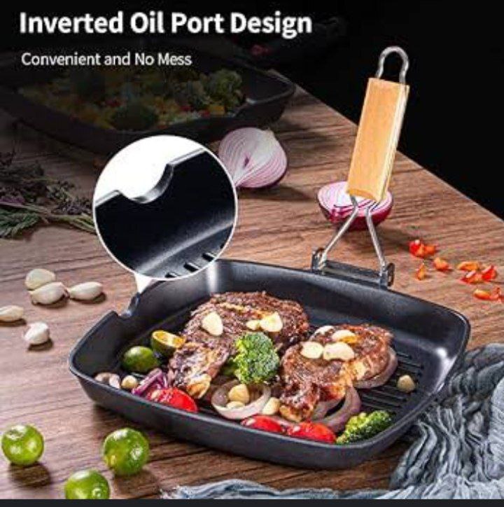 NON-STICK SQUARE GRILL PAN FRY PAN