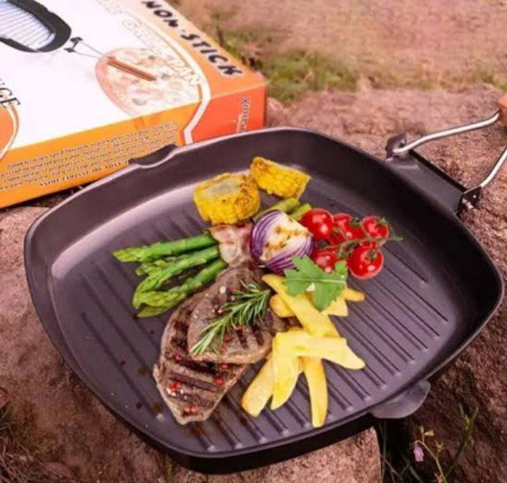 NON-STICK SQUARE GRILL PAN FRY PAN