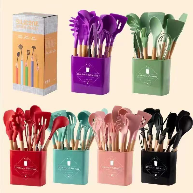 SILICONE COOKING SPOON COOKWARE - 11PIECES