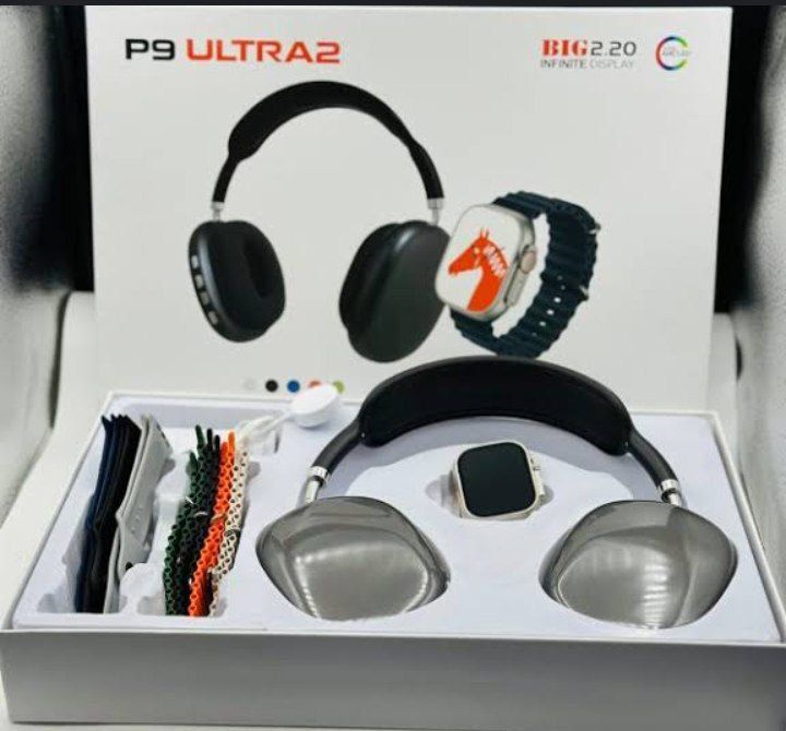 P9 ULTRA 2 UNISEX 2.2"  DISPLAY SMART WATCH+ HEADPHONE