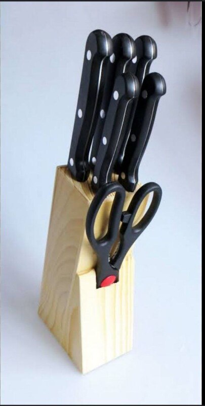 7 PIECES KITCHEN KNIVES SET WITH STAND