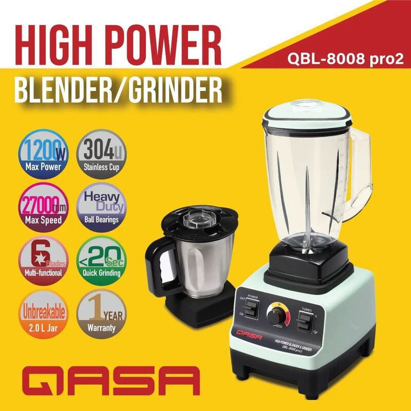 QASA PRO 2 - 2IN1 BLENDER GRINDER