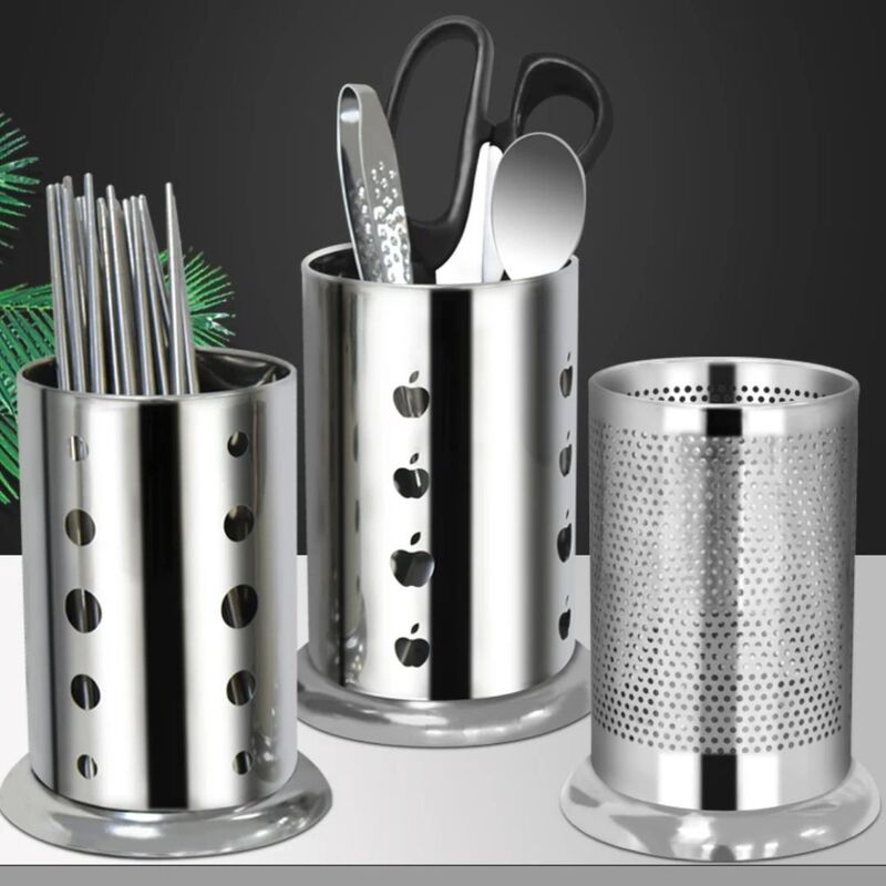 STAINLESS STEEL SILVER CUTLERY HOLDER CUTLERIES DRAINER