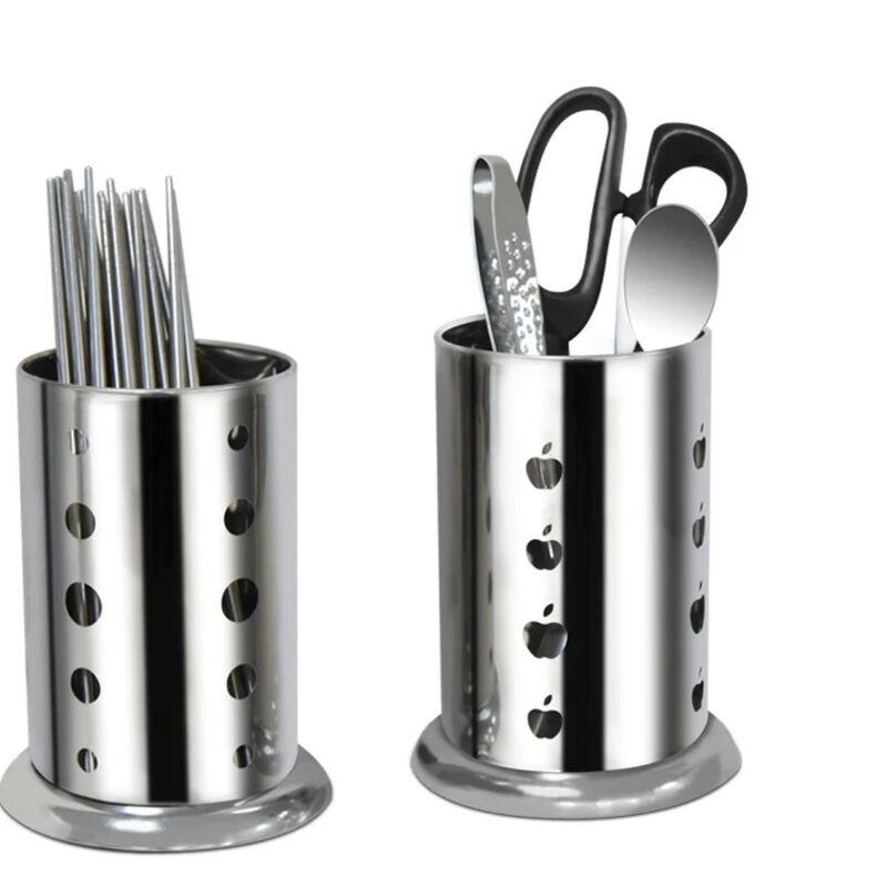 STAINLESS STEEL SILVER CUTLERY HOLDER CUTLERIES DRAINER