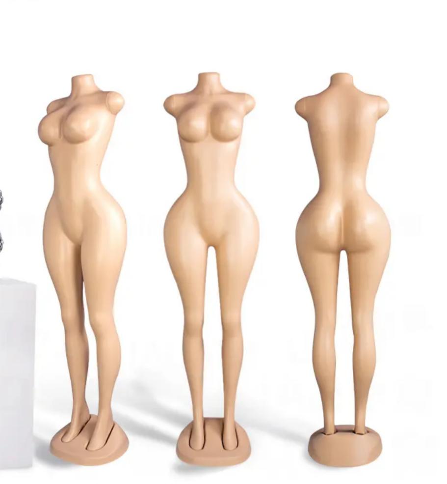 Non detachable Headless and Armless Plastic Female Mannequins