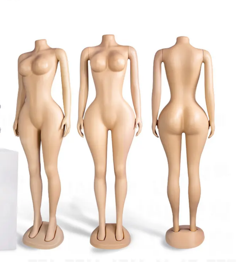 Non detachable Headless and Armless Plastic Female Mannequins