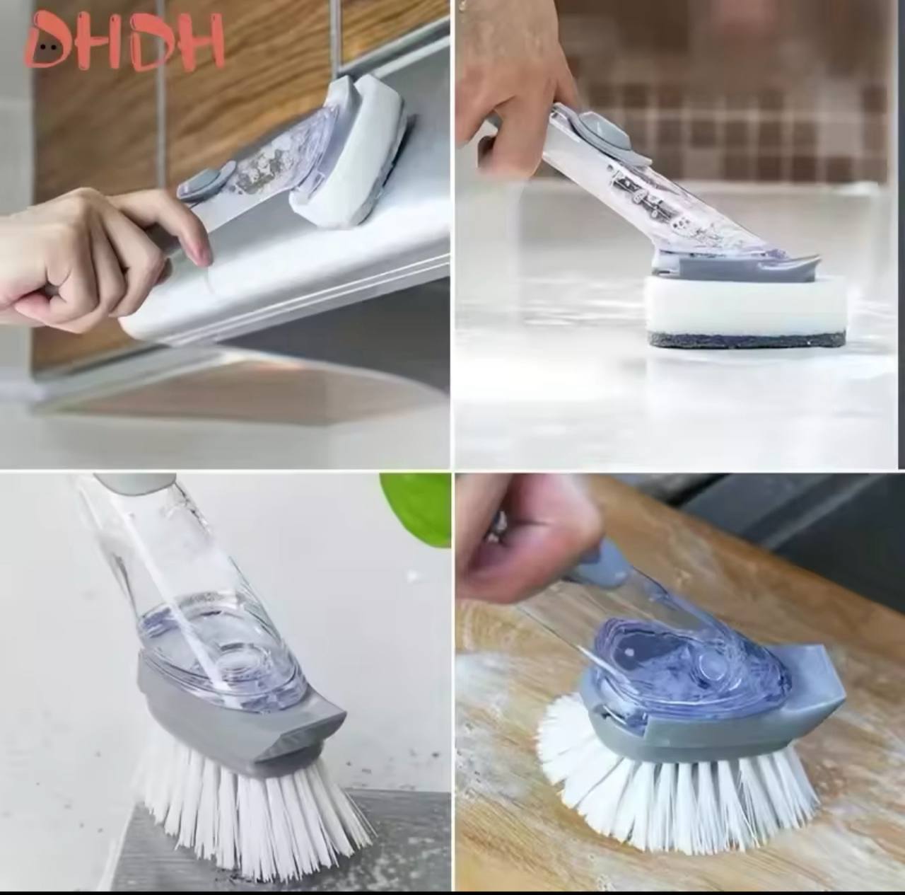 WASHING BRUSH WITH SOAP DISPENSER