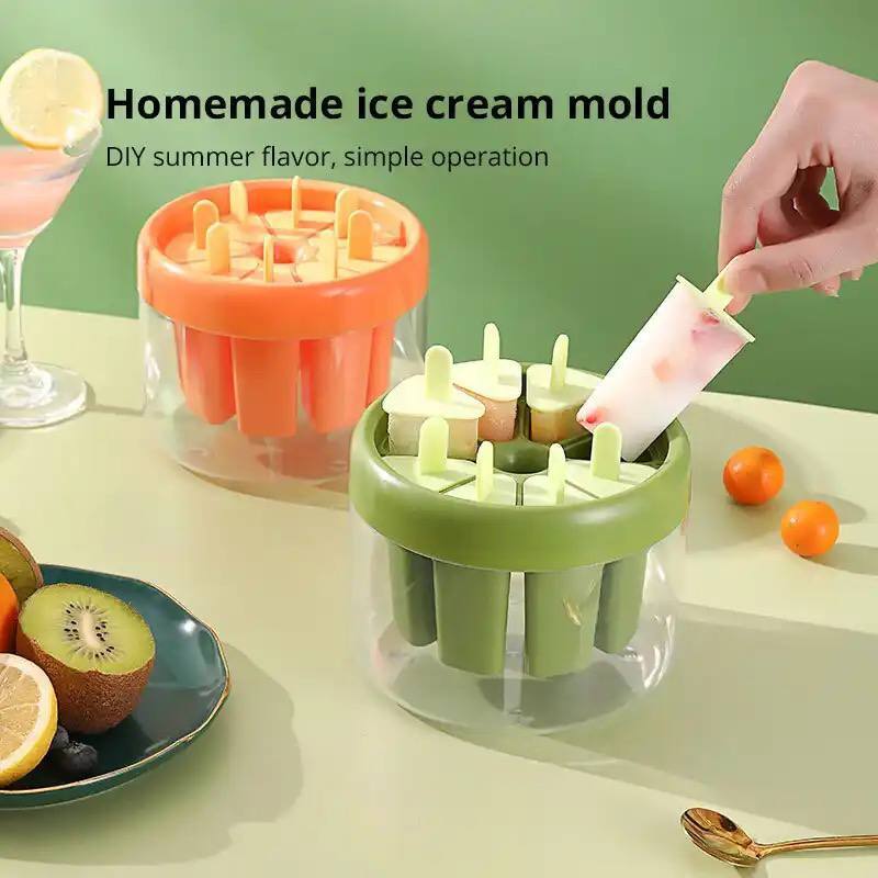 POPSICLE MOLD ICE MAKER ICE CREAM MOLS WITH PLASTICK STICKS