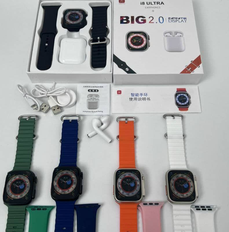 i8 ULTRA 2.0 SMART WATCH WIDER SCREEN AN EAR POD