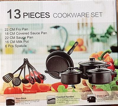 13 PIECES COOKWARE SET SET OF POTS