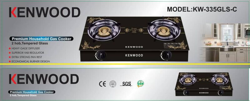 KENWOOD 2 BURNERS NON STICK GAS COOKER